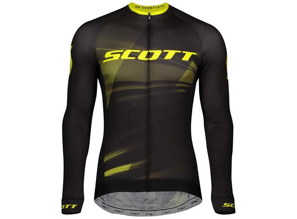 Scott Shirt M`s RC Pro l/sl Sort/Gul XL Sykkeltrøye